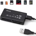 Lettore di schede di memoria tutto in uno 480Mbps USB 2.0 Lettore di schede esterno SD SDHC Mini Micro M2 MMC XD CF Lettore per fotocamera digitale MP3