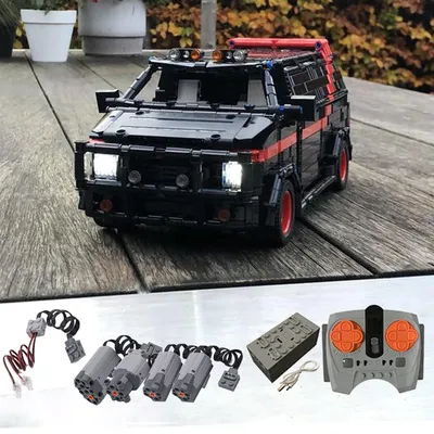 2024 neue technische MOC-5945 a-Team van High-Tech-Geländewagen Fernbedienung Modell Bausteine Image
