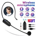 Cuffie con microfono wireless Cuffie wireless UHF e microfono portatile 2 in 1 con display digitale a LED Microfono con portata di 165 piedi