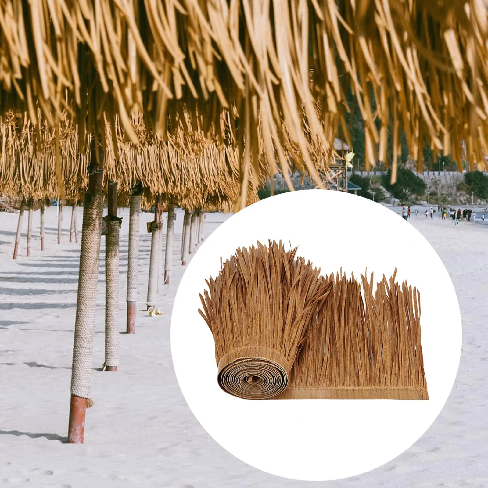 Gras Kunstrasen dach für Garten Garten Sonnenschirm Abdeckung 1m x 50cm Stroh Dach Stroh Simulations platte Palme Stroh Image