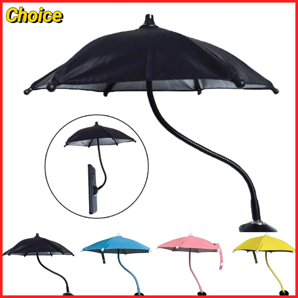 Magnetischer Telefonschirm für iPhone 15/14/13/12 Pro/Pro Max, blendfreier Sonnenschutz, Schildabdeckung 360° ° Drehbarer Mini-Regenschirm 24 cm Image