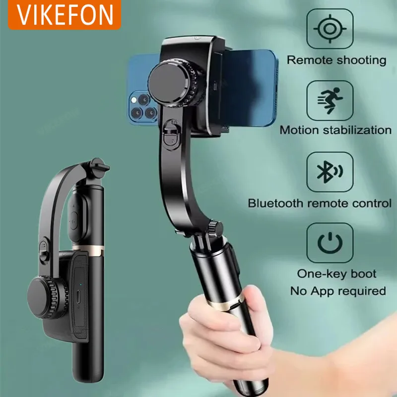 Q08 Handyhalter Videostabilisator Bluetooth Selfie Stick Stativ Gimbal Stabilisator für IPhone 15 Samsung Xiaomi Live Stand Image
