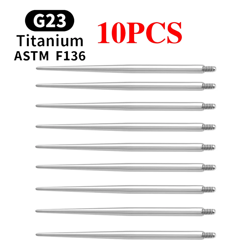 10PCS ASTM F136 G23 Titan Punktion Nadel Guide Nadel Piercing Werkzeug Für Bauch Lip Ohr Augenbraue Körper Schmuck piercing Werkzeuge Image