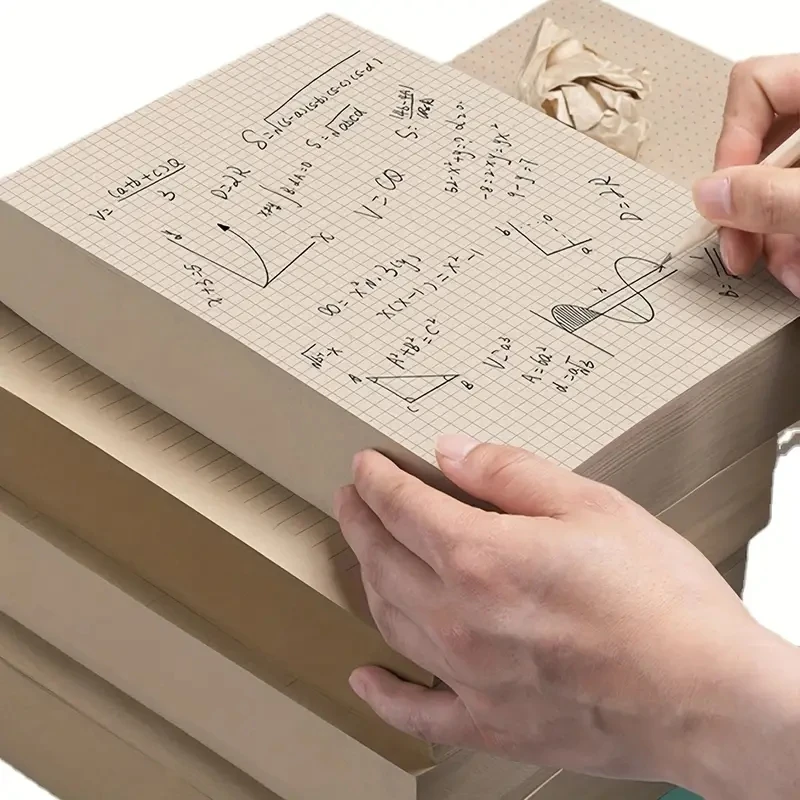 Entwurf Papier 500 Blatt Notizbuch für die Prüfung verwenden horizontale Linien leere Gitter Berechnungs papier Primär farbe Entwurf Papier Image