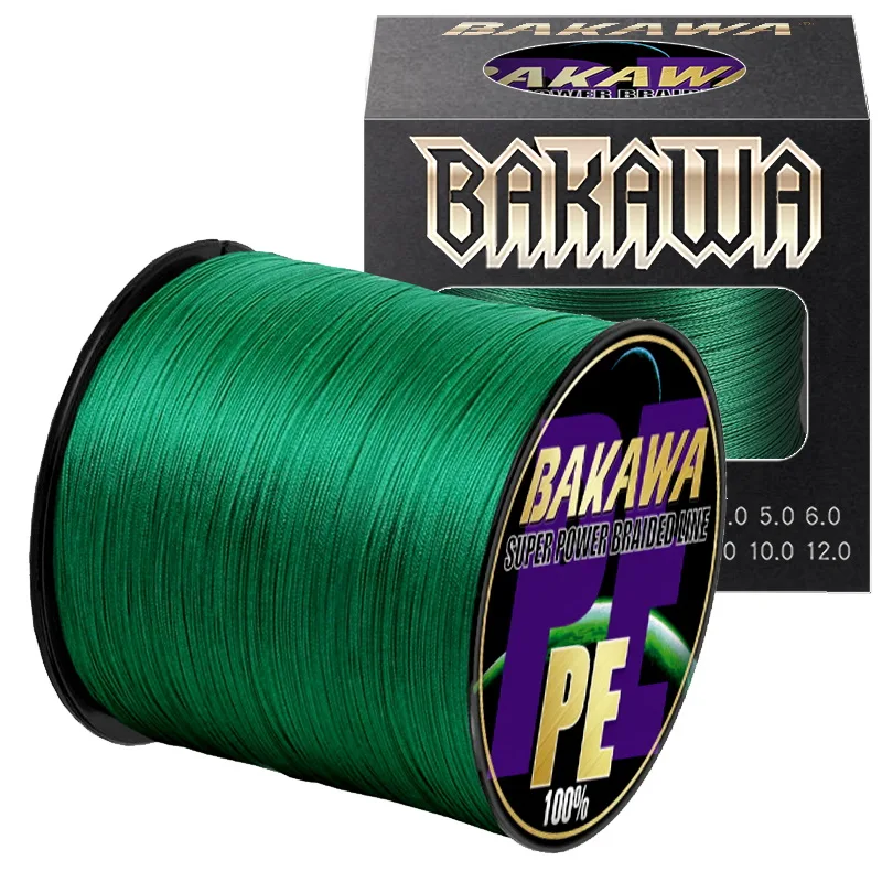BAKAWA 4 Stränge Multifilament Angelschnur 300 M 500 M 1000 M 100 M Karpfen Angeln Japanische 100% PE Geflochtene Draht Fisch Zubehör Image