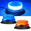 Luce stroboscopica per auto con base magnetica 24 LED Lampada di avvertimento di pericolo lampeggiante per tetto auto 12V 24V Lampada per faro di sicurezza automatico Rosso Blu Giallo