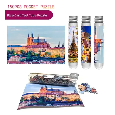 MaxRenard Jigsaw Puzzle Mini Pieces 150pcs Test Tube Educational Toy Family Game Portable Leisure