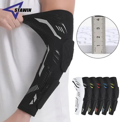 1 Pcs Sports Padded Arm Sleeves Protective Compression Elbow Pad Basketball Football Volleyball