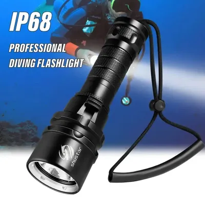 High Power Diving Flashlight IP68 Highest Waterproof Rating Professional Diving Light Powered by