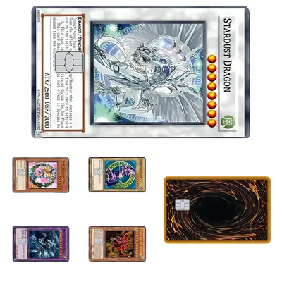 Yugioh Anime Bank Credit Cards Pass Stickers Yu Gi Oh Decoration Waterproof Scratch Resistant