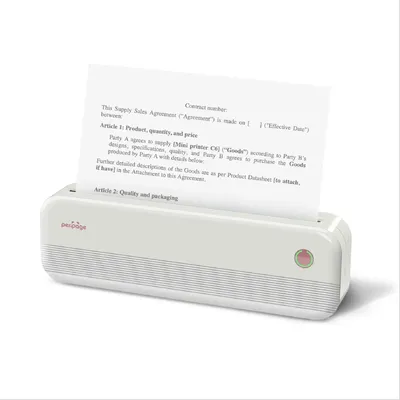 PeriPage P40 Portable Thermal Printer Wireless Inkless Mobile Printer For Travel Office School Home