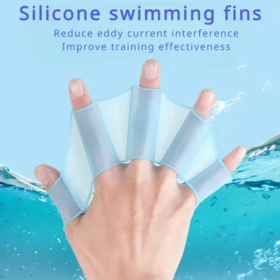 Silicone Swimming Fins Flipper Men Women Child Swim Pool Sport Professional Training Finger Hand