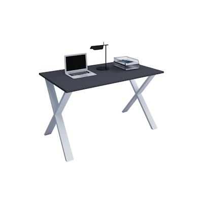 VCM Schreibtisch Lona Silber / Anthrazit H. 76 x B. 80 x T. 80 cm Image