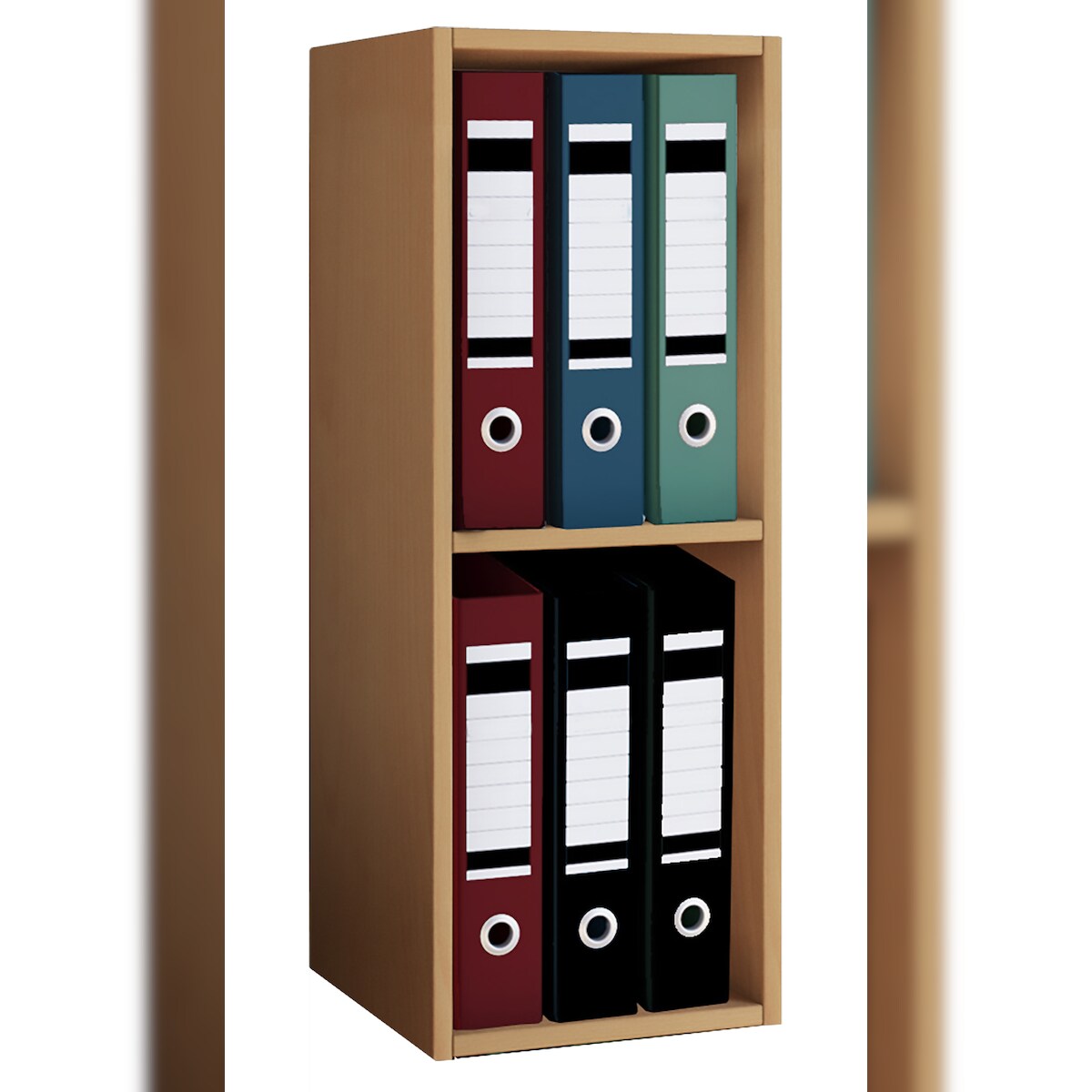 VCM Büroregal & Bücherregal Offas Buche H. 72 x B. 34 x T. 30 cm Image