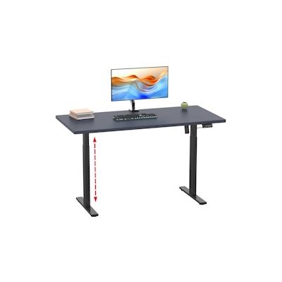 VCM Schreibtisch Lona Schwarz / Anthrazit H. 71-120 x B. 140 x T. 50 cm Image