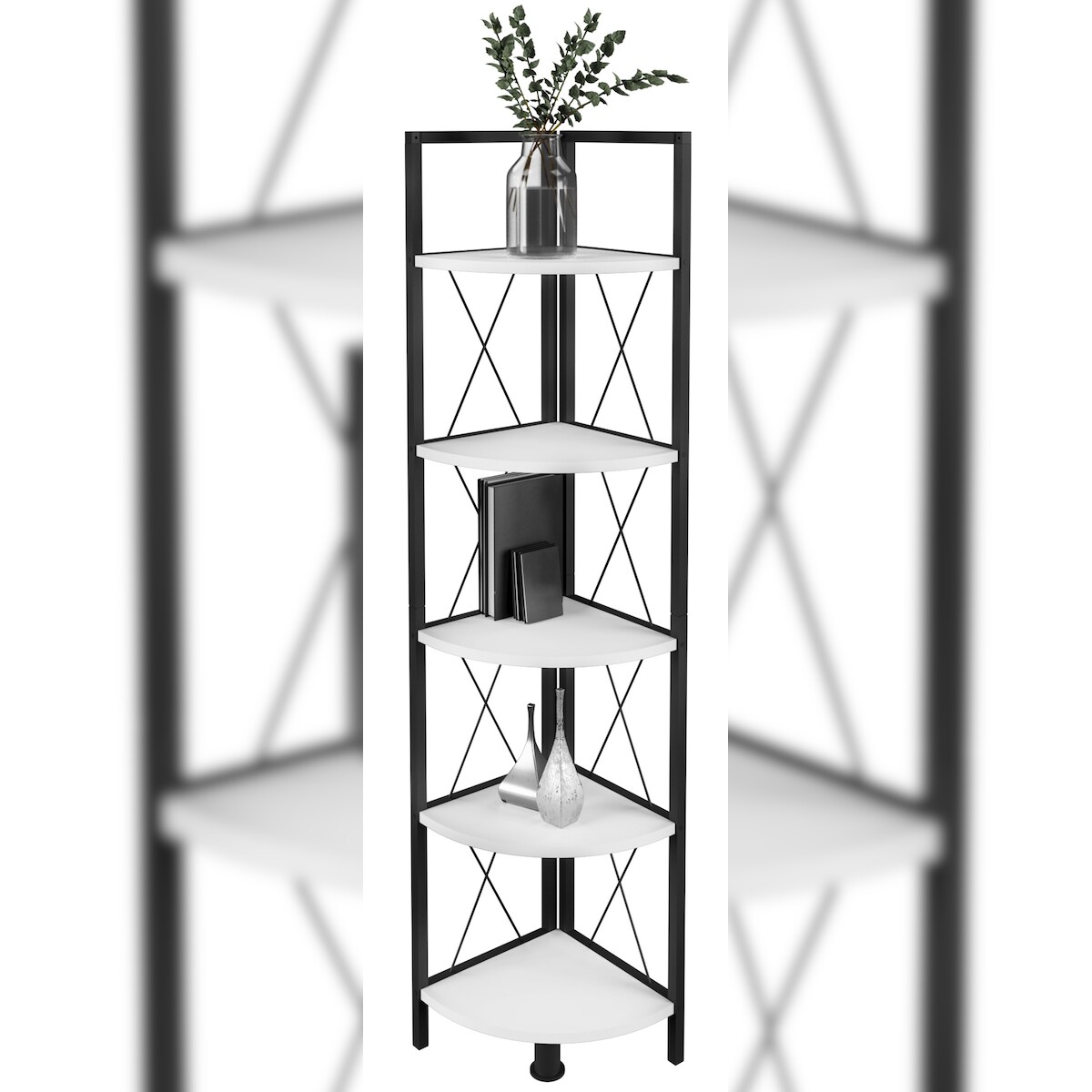 VCM Standregal Insasi Weiß H. 160 x B. 34 x T. 34 cm Image
