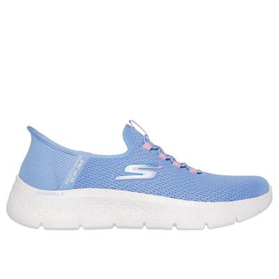 Skechers Women's Slip-ins: GO WALK Flex - Zabby Sneaker | Size 7.5 | Periwinkle/Pink | Textile/Synthetic | Vegan | Machine Washable