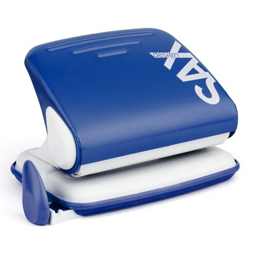 SAX Century 2 Löcher Registraturlocher Metall 15 Blatt 318 Blau Image