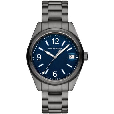 Quarzuhr ARMANI EXCHANGE, grau (anthrazit), Armbanduhren, Damen, Armbanduhr, Damenuhr, Herrenuhr, Edelstahlarmband, analog, Tag Image