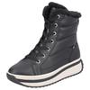 Winterboots RIEKER EVOLUTION, Damen, Gr. 43, schwarz, Leder, sportlich, Schuhe, Schnürboots, Stiefelette mit praktischem Innenreißverschluss