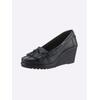 Pumps HEINE, Damen, Gr. 39, blau (marine), Leder, Rindsleder, Glattleder, modisch, Schuhe