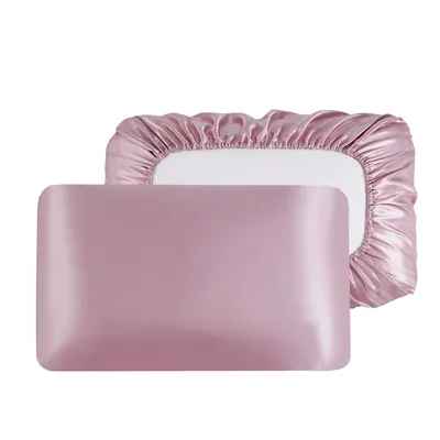 Elastic band Pillow case 100% Satin silk pillowcase solid color pillow cases pillow cover Pillowcases