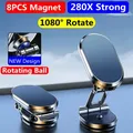 Supporto magnetico per telefono per auto girevole 1080 Supporto per smartphone con magnete Supporto per telefono pieghevole GPS in auto per iPhone Samsung Xiaomi