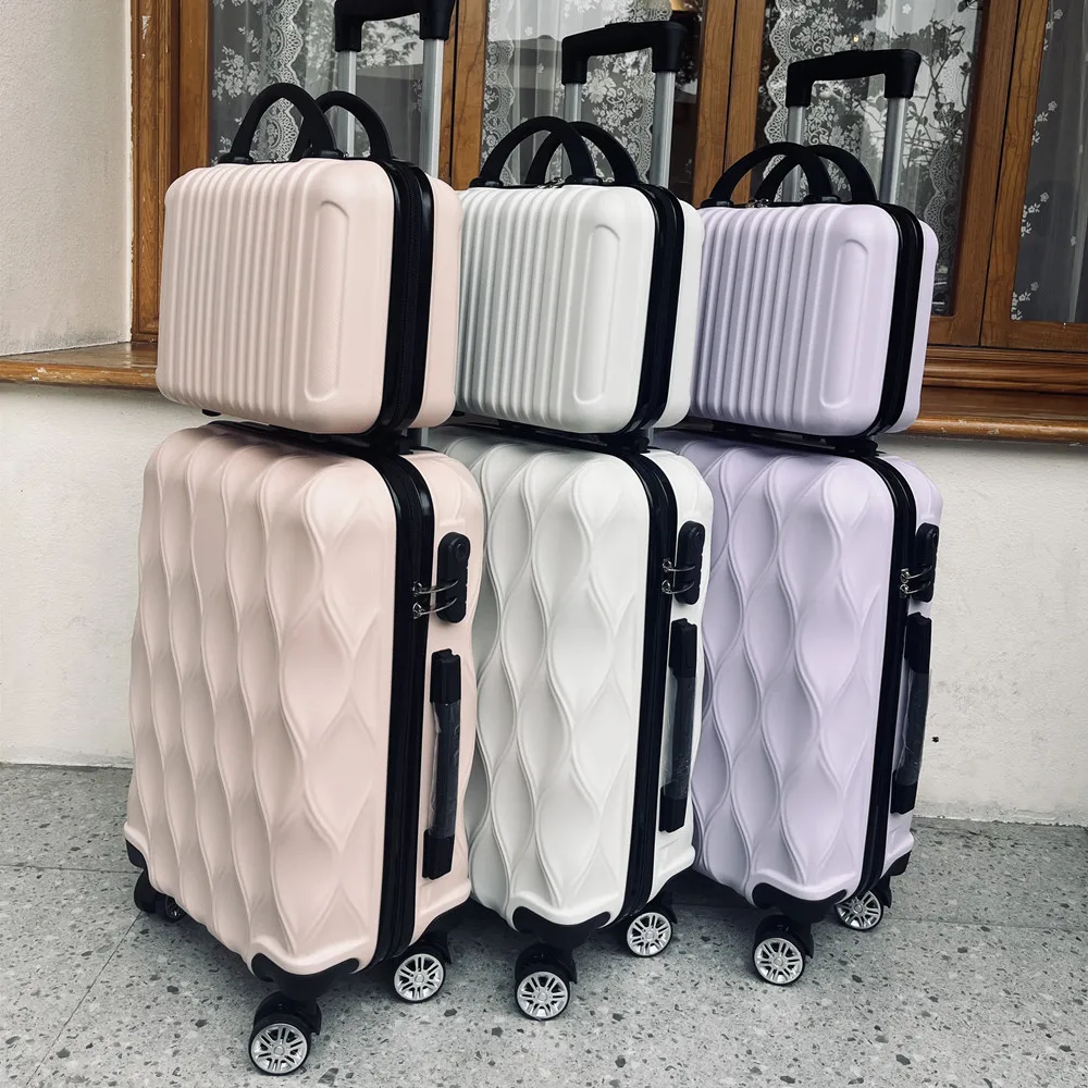 Set di Valigie da 2 Pezzi, Bagaglio a Mano da 20 Pollici, Set Valigia Piccola Portatile da 14 Pollici, Trolley con Ruote Universali, Valigia Leggera da Viaggio con Lucchetto a Combinazione