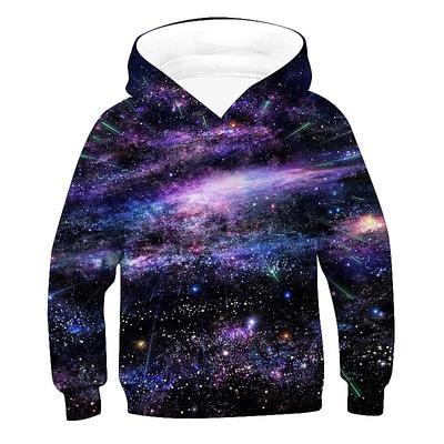 Boys 3D Galaxy Hoodie Long Sleeve 3D Print Fall Winter Active Basic Kids 2-12 Years Outdoor Daily Indoor