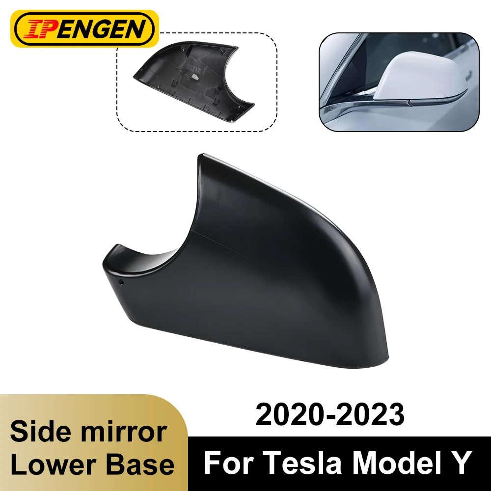 Ipengen für 2014-2018 Tesla Modell y Seite Auto Flügels piegel Abdeckung unteren unteren Halter Spiegel rahmen Zubehör 2020 2023 Image