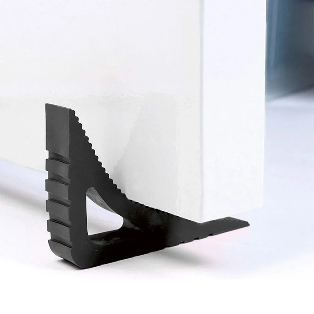 Gummi Tür stopper wieder verwendbarer stoß dämpfender Block Keil Tür stopper Türgriff Stopper Home Office Tür Antik ollisions stopper Image