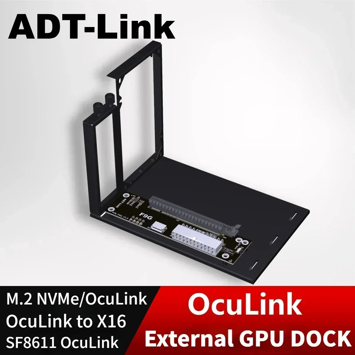 ADT PCIe 4.0 64 Gbit/s OcuLink Externe Grafikkarte GPU Dock Notebook FFC High Speed M.2 NVMe/OcuLink zu PCI-E x16 eGPU Adapter Image