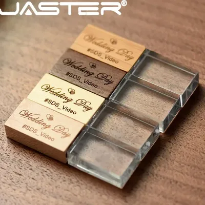 JASTER USB-Flash-Laufwerk aus Holzkristall, kreative Geschenke, Stiftlaufwerk, kostenloses Image