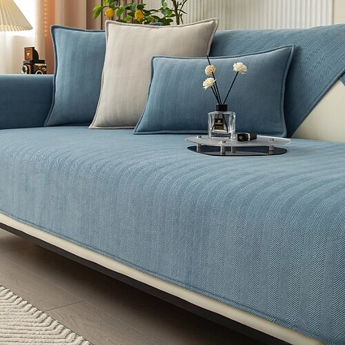 Fischgräten-Chenille-Stoff wasserdicht Antifouling-Sofabezüge - elegantes und langlebiges Design - schützt vor Verschüttetem, Flecken und Kratzern Image