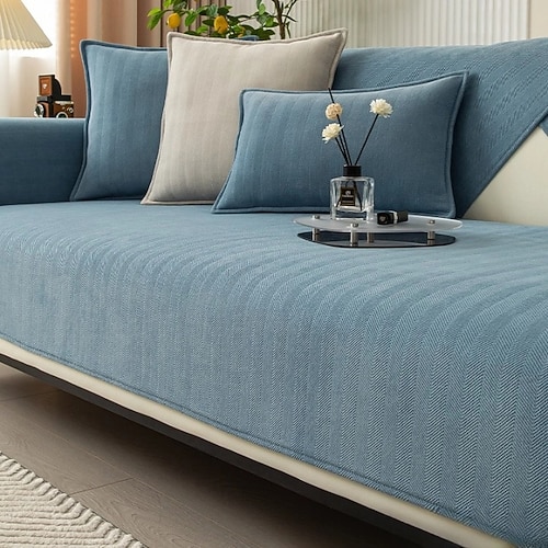 Fischgräten-Chenille-Stoff wasserdicht Antifouling-Sofabezüge - elegantes und langlebiges Design - schützt vor Verschüttetem, Flecken und Kratzern Image