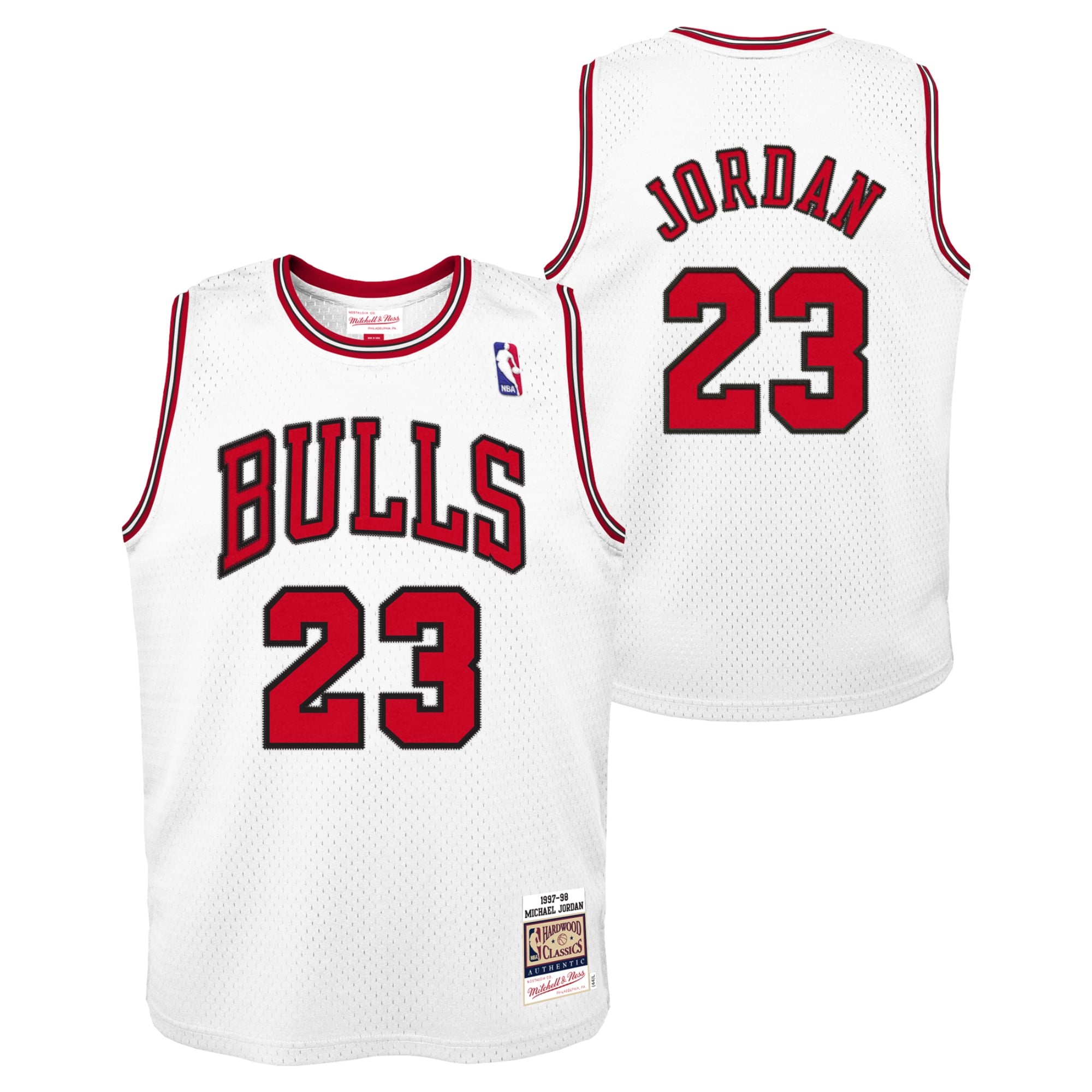 Maillot authentique NBA Michael Jordan 1997 Chicago Bulls par Mitchell & Ness - Jeunes - unisexe Taille: S (8)