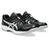 Hallenschuh ASICS "GEL-TASK 4", Gr. 49, schwarz-weiß (schwarz, weiß), Textil, Synthetik, sportlich, Schuhe, für Hallensport