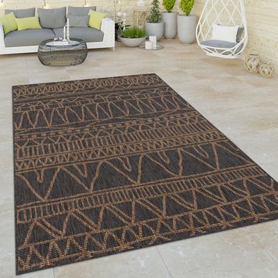 Paco Home In- & Outdoor Teppich Flachgewebe Boho Sisaloptik robust Balkon & Garten Beige 200x280 cm Image