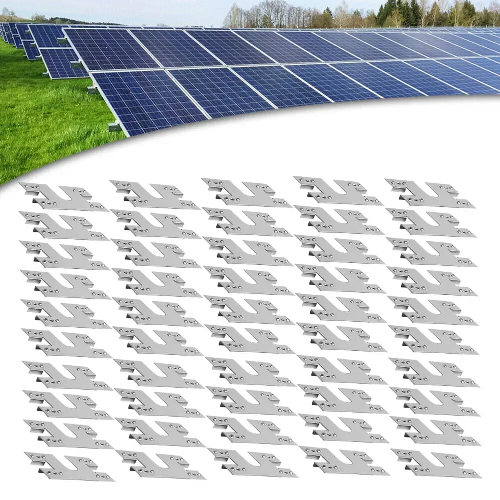 50 stücke PV-Erdung leitfähige Blech dichtung Solar panel Kabel klemme PV-Erdung platte für Dach boden Solarmodule Zubehör Image