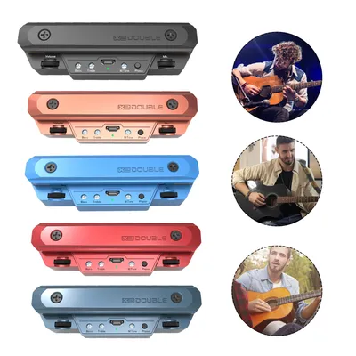 Double x0 Gitarren Pickup Preamp Sound hole Pickup mit Lautstärke regler Musik instrumenten zubehör für Akustik gitarre