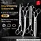 Fenice Professional Home Pets Grooming Set 6/6,5/7/7,5 Zoll Lagerschraube gerade gebogene Effilierschere für Hunde/Katze