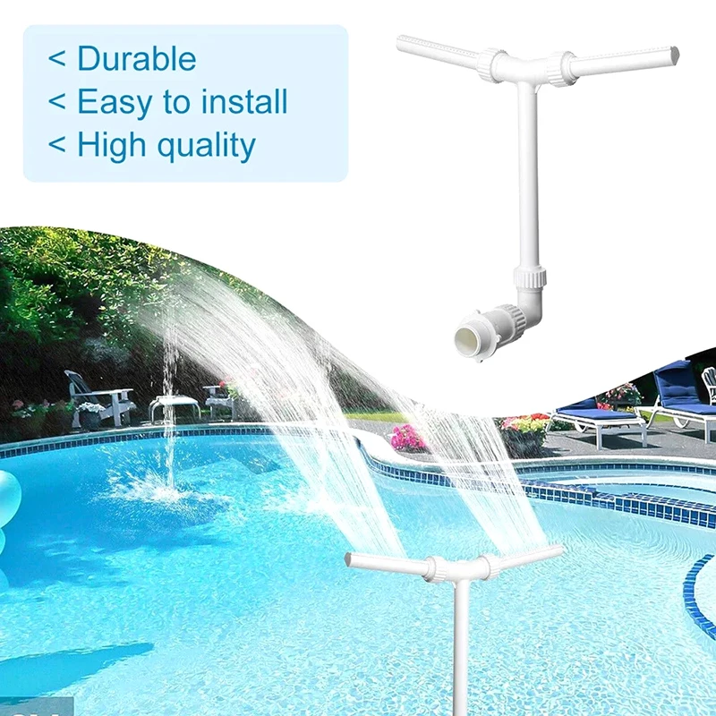 Fontaine de piscine cascade réglable pour touristes, accessoires de décoration de piscine