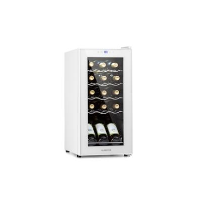 Klarstein Shiraz 15 Slim Uno Weinkühlschrank 44l Touch-Bedienfeld 5-18°C Weißes Glas BRAND_75368113