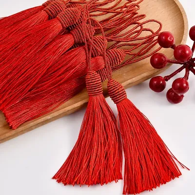 Tassel Screw Cap Screw Ball Head Hanging Whiskers, Thread Tassel Chinese Knot Decoration DIY
