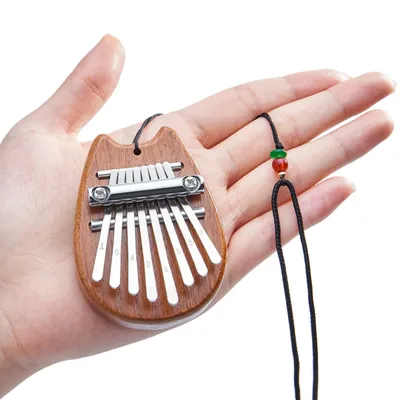 Mini Kalimba 8 Key Thumb Piano 1 Pack Totoro Style Cute Instrument Portable Exquisite Gift Set for