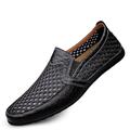Per uomo Mocassini e Slip-Ons Scarpe fatte a mano Footing Informale Esterno Sportivo Retato Pelle Traspirante Fatto a mano Nero Blu Marrone Estate Primavera