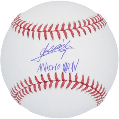 Masataka Yoshida Boston Red Sox signierter Baseball mit „Macho Man“-Aufschrift Image