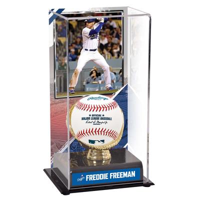 Vitrine mit goldenem Handschuh von Freddie Freeman, Los Angeles Dodgers, mit Bild Image