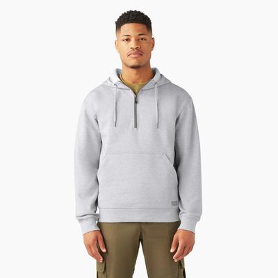 Dickies Men's Quarter Zip Hoodie - Heather Gray Size 3Xl (A85XH)