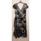 Vintage Monsoon Silk Dress Grey/black Size: 12